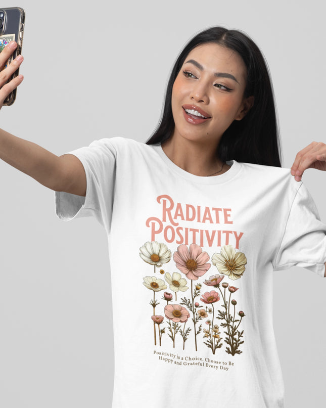 Pink Delicate Boho Floral  Graphic T-Shirt