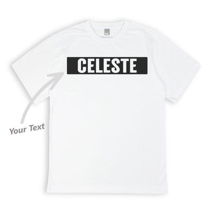 Custom ink. Delta Block Custom Text T-Shirt