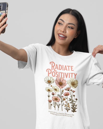 Pink Delicate Boho Floral  Graphic T-Shirt