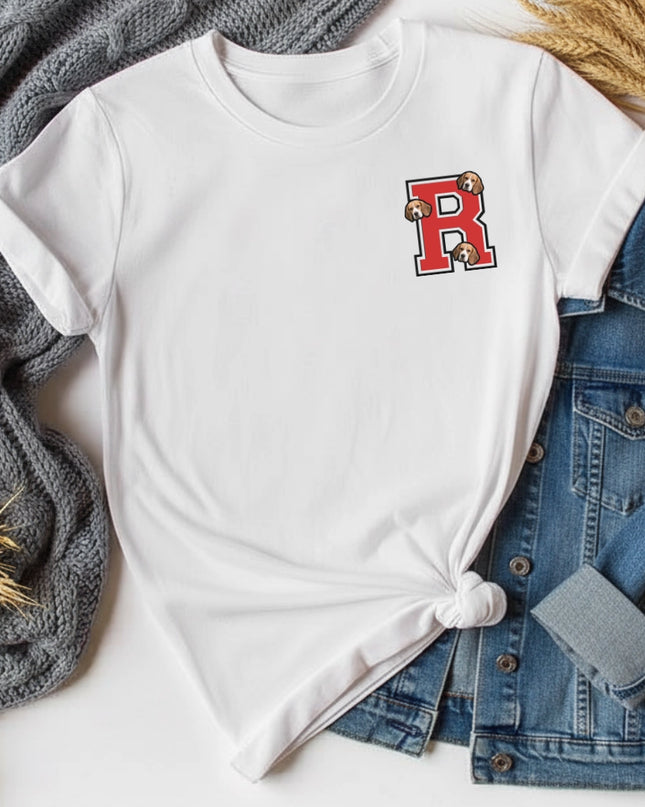 Custom ink. Pet Varsity Letter T-Shirt