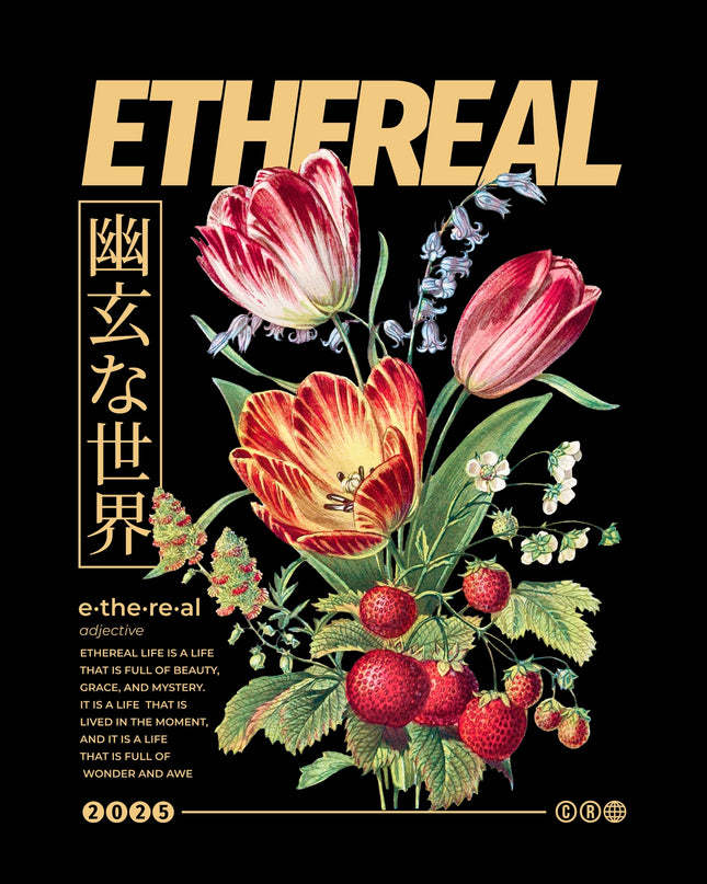Ethereal Bloom Graphic T-Shirt
