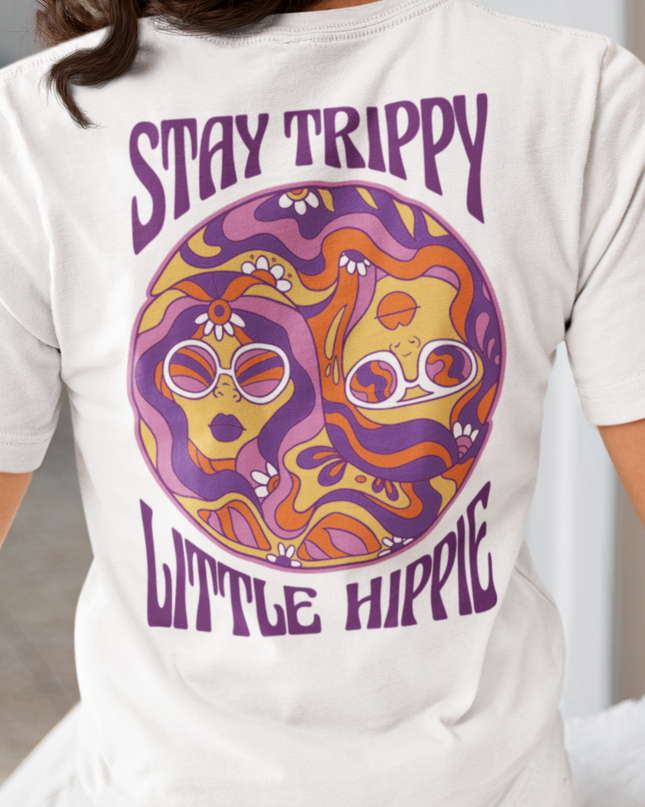 Stay Trippy Little Hippie Psychedelic Graphic T-Shirt