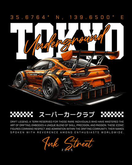 Tokyo Underground Drift Graphic T-Shirt