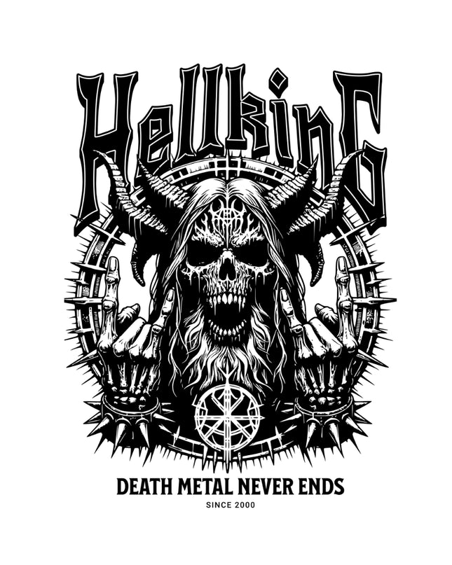 Death Metal Never End Graphic Graphic T-Shirt