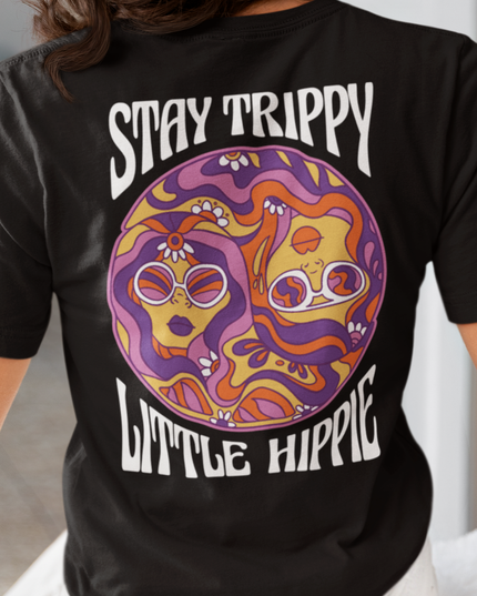 Stay Trippy Little Hippie Psychedelic Graphic T-Shirt